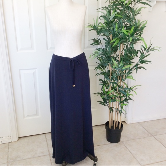 Michael Kors Dresses & Skirts - Michael Kors 1X Dark Navy Blue Maxi Skirt